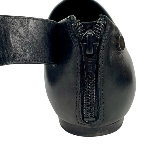 Vince Noel Cap Toe Shoe Womens Black Leather Size 8.5M Designer Contemporary - Picture 12 of 16